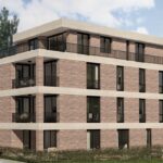 Backstein-Fassade an MFH in Binningen
