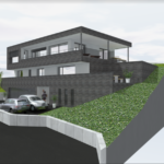Neugeplante Klinkerfassade in Mauren
