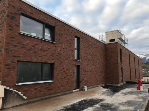 Bauphase Tisis Klinkerfassade